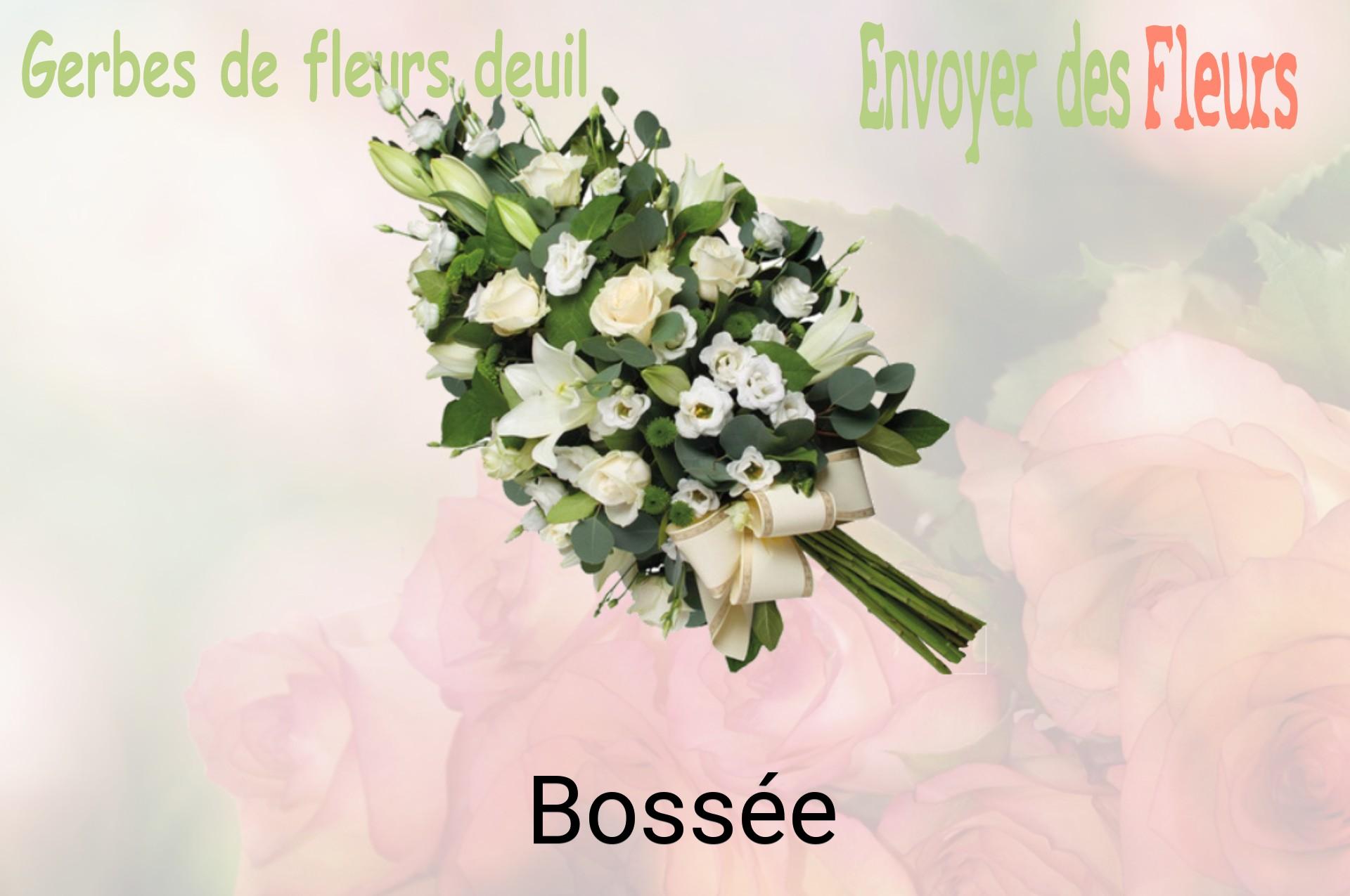 Gerbe de fleurs de deuil livrée à Bossée